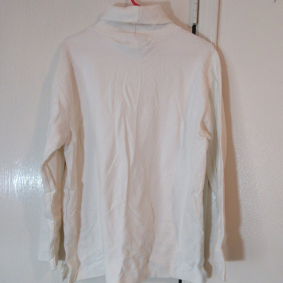 JONES WEAR SPORT WHITE TURTLENECK TOP TEE Large - Picture 3 of 3